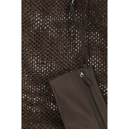 The Row Brown Raffia Shoulder Bag