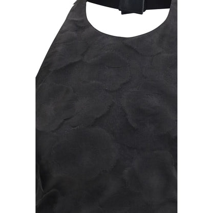 Max Mara Black Silk Pattern Shirt