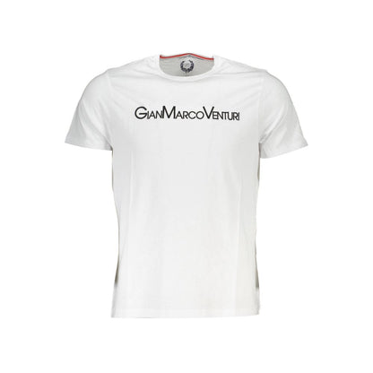 T-Shirt by Gianmarco Venturi for men in cotton white showcases a unassuming silhouette, artfully detailed with a refined crew neckline and unassuming for a sophisticated, contemporary look.