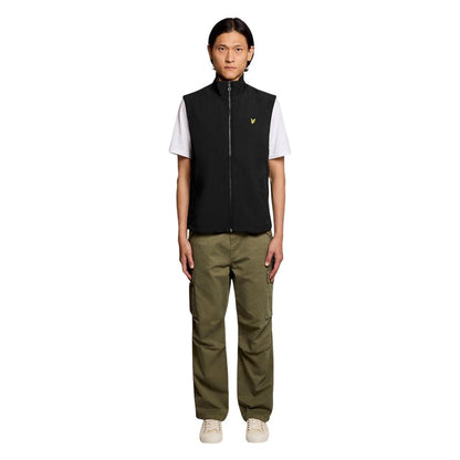 Lyle & Scott Black Polyester Sleveless Jacket