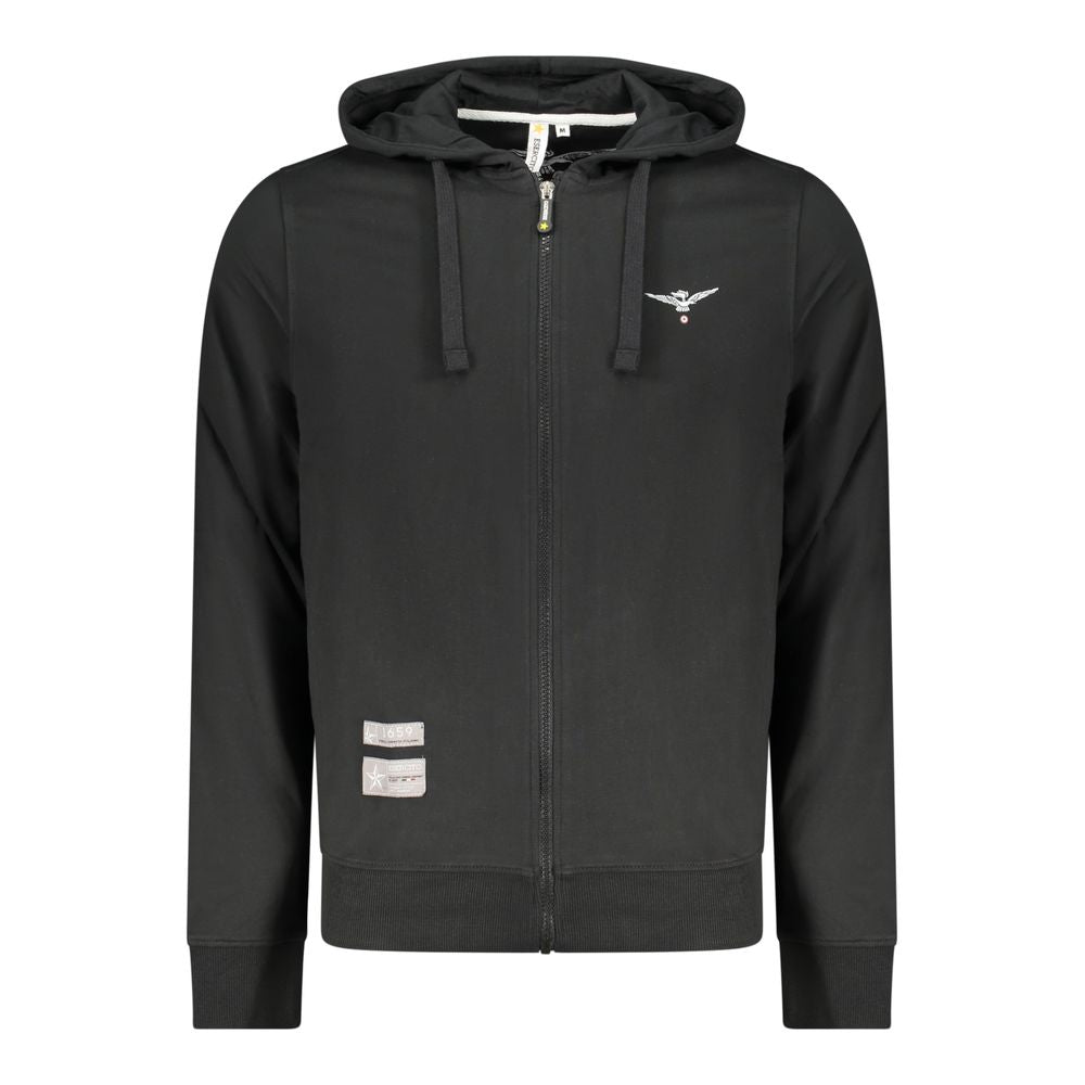 Sweatshirt by Accademia Militare for men in cotton black features an provocated silhouette, detailed with a provocated and a refined for a sophisticated aesthetic.