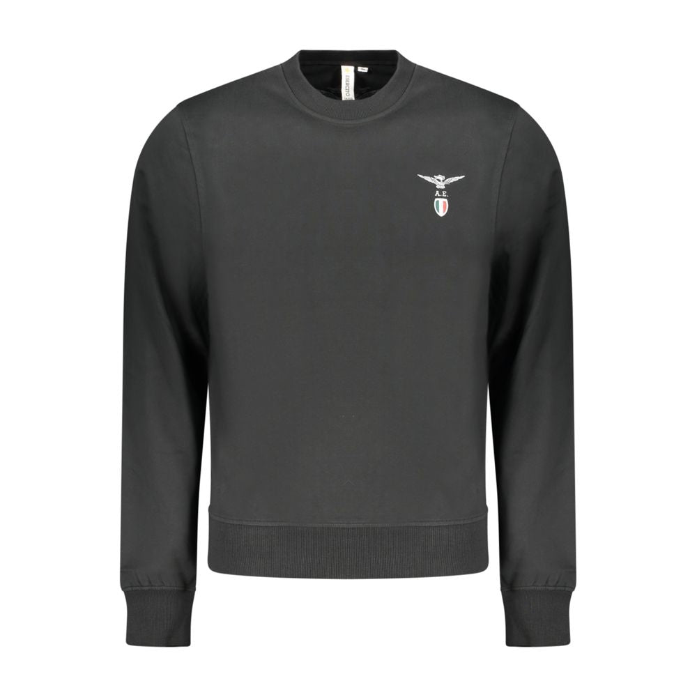 Accademia Militare Black Cotton Mens Sweatshirt