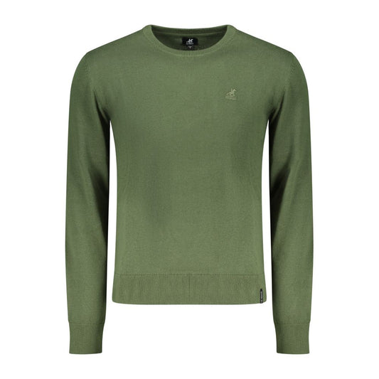 Sweatshirt by U.S. Grand Polo for men in cotton green features an magnificent silhouette, showcasing a sophisticated crew neckline and detail for a truly magnificent finish.