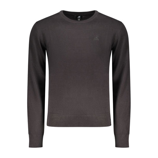 Sweatshirt by U.S. Grand Polo for men in cotton black features an provocated silhouette, detailed with a provocated and a refined crew neckline for a sophisticated aesthetic.