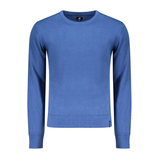 Sweatshirt by U.S. Grand Polo for men in cotton blue features an provocated silhouette, detailed with a provocated and a refined crew neckline for a sophisticated aesthetic.