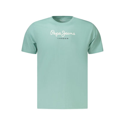 T-Shirt by Pepe Jeans for men in cotton azzurro features an edgy silhouette, meticulously detailed with a sophisticated and for a truly edgy finish.