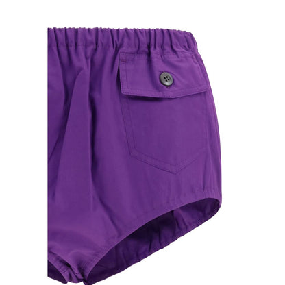 Prada Black Cotton Short And Mini Shorts