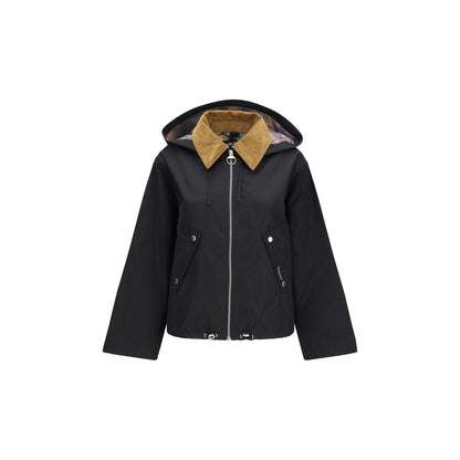 Barbour Black Cotton Rain Coat
