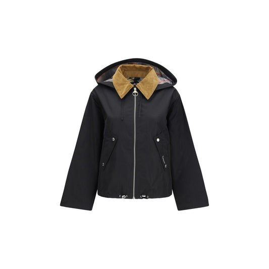 Barbour Black Cotton Rain Coat