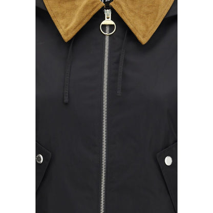 Barbour Black Cotton Rain Coat