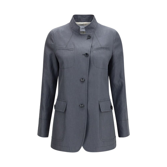 Lardini Gray Linen Coat