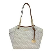 Michael Kors Jet Set Travel Large Logo Tote, Vanilla