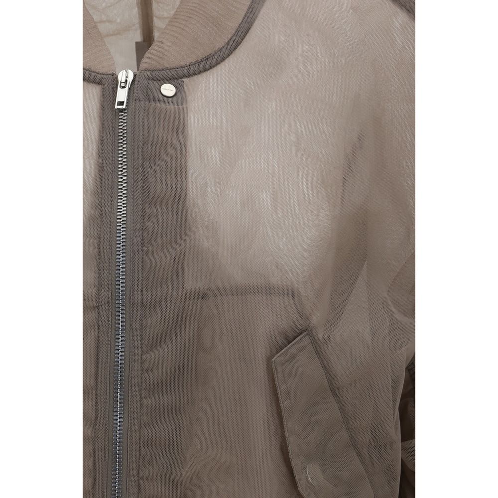 Rick Owens Gray Nylon Bomber