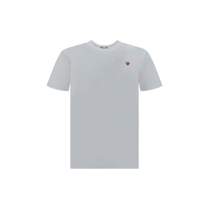 Comme Des Garçons Play White Cotton T-Shirt