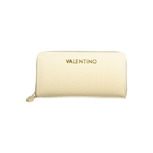 Cardholder Wallet by Mario Valentino for women in polyethylene beige showcases a refined silhouette, artfully detailed with the signature style of the Polyethylene Cardholder Wallet and functional card-organization compact-design coin-purse.