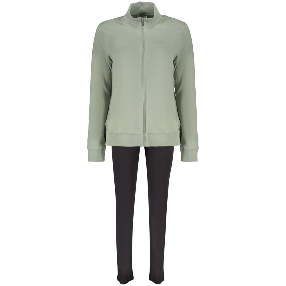 Sweatshirt by Freddy for women in cotton & rhinestone black, green & print features an enviable silhouette, showcasing a premium and refined for a truly enviable finish.