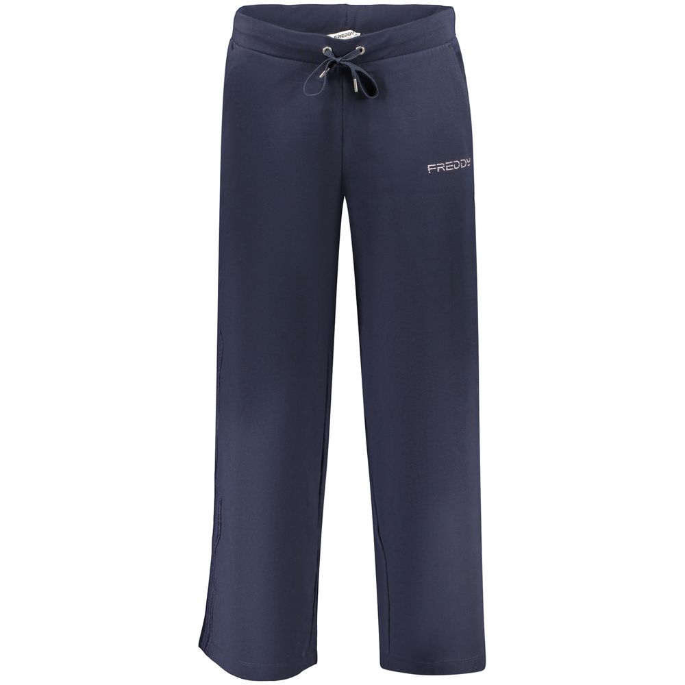 Joggers by Freddy for women in cotton blue presents a tailored silhouette, showcasing a tailored capri and capri cut with a refined for a truly tailored aesthetic.