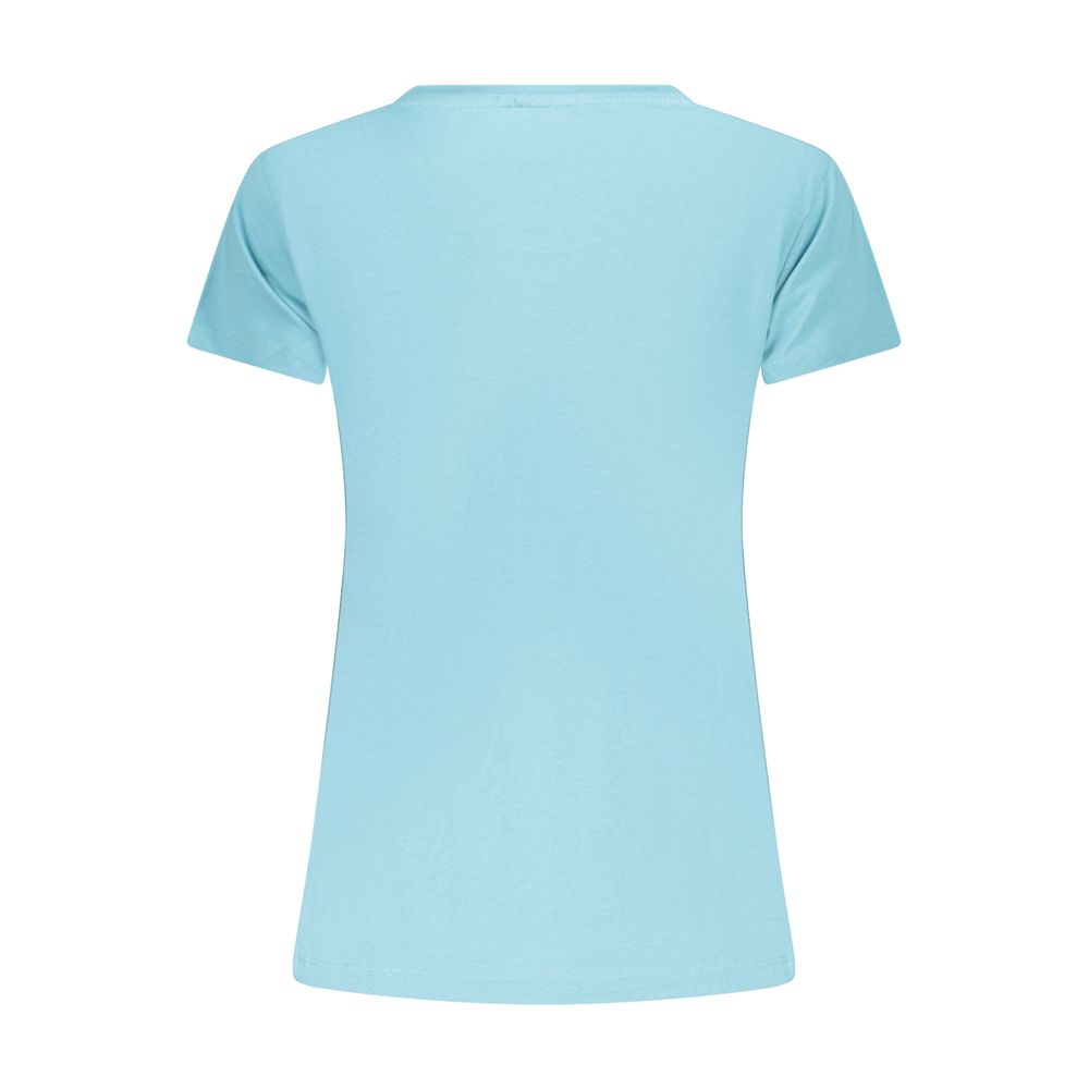 Activewear T-Shirt by Freddy for women in cotton blue & print features an ergonomic design with , highlighting a ergonomic length and ergonomic for a high-performance look.