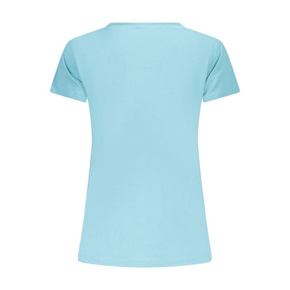Activewear T-Shirt by Freddy for women in cotton blue & print features an ergonomic design with , highlighting a ergonomic length and ergonomic for a high-performance look.