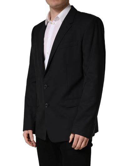 Dolce & Gabbana 501 Men's Single Breasted Virgin Wool Viscose & Cupro Blazer - Dark Blue Navy
