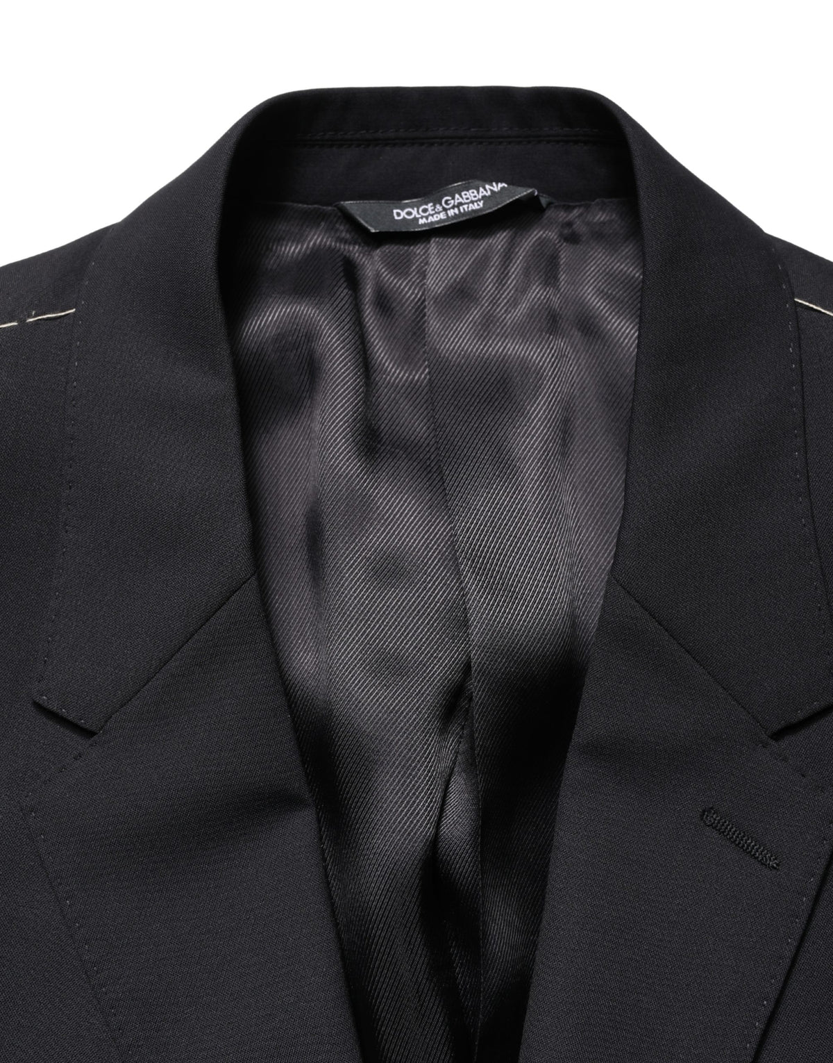 Dolce & Gabbana 501 Men's Single Breasted Virgin Wool Viscose & Cupro Blazer - Dark Blue Navy