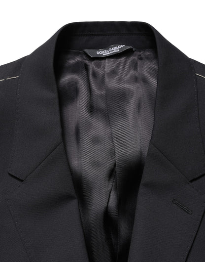 Dolce & Gabbana 501 Men's Single Breasted Virgin Wool Viscose & Cupro Blazer - Dark Blue Navy