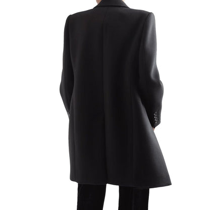 Saint Laurent Black Wool Coat