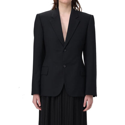 Balenciaga Black Wool Jackets And Coat