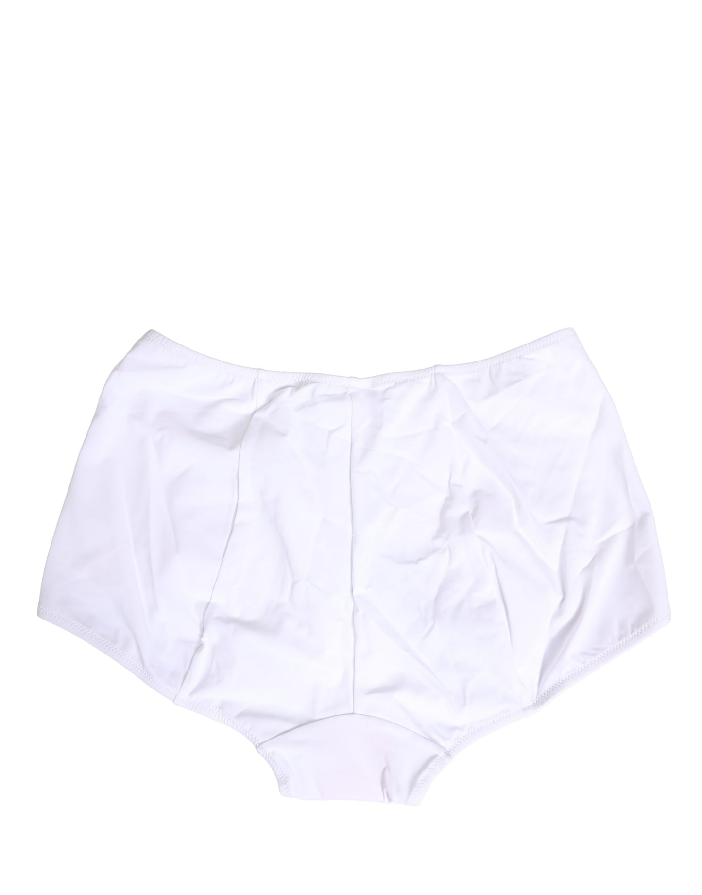 Dolce & Gabbana White Halter Top High Waist Bikini Bottom Swimwear