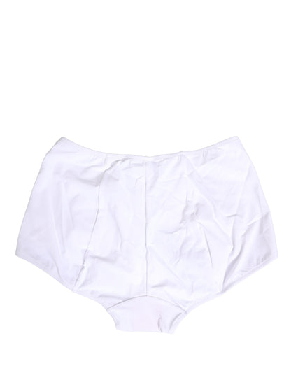 Dolce & Gabbana White Halter Top High Waist Bikini Bottom Swimwear