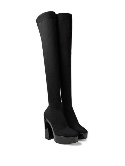 Jimmy Choo Black Fabric Over The Knee