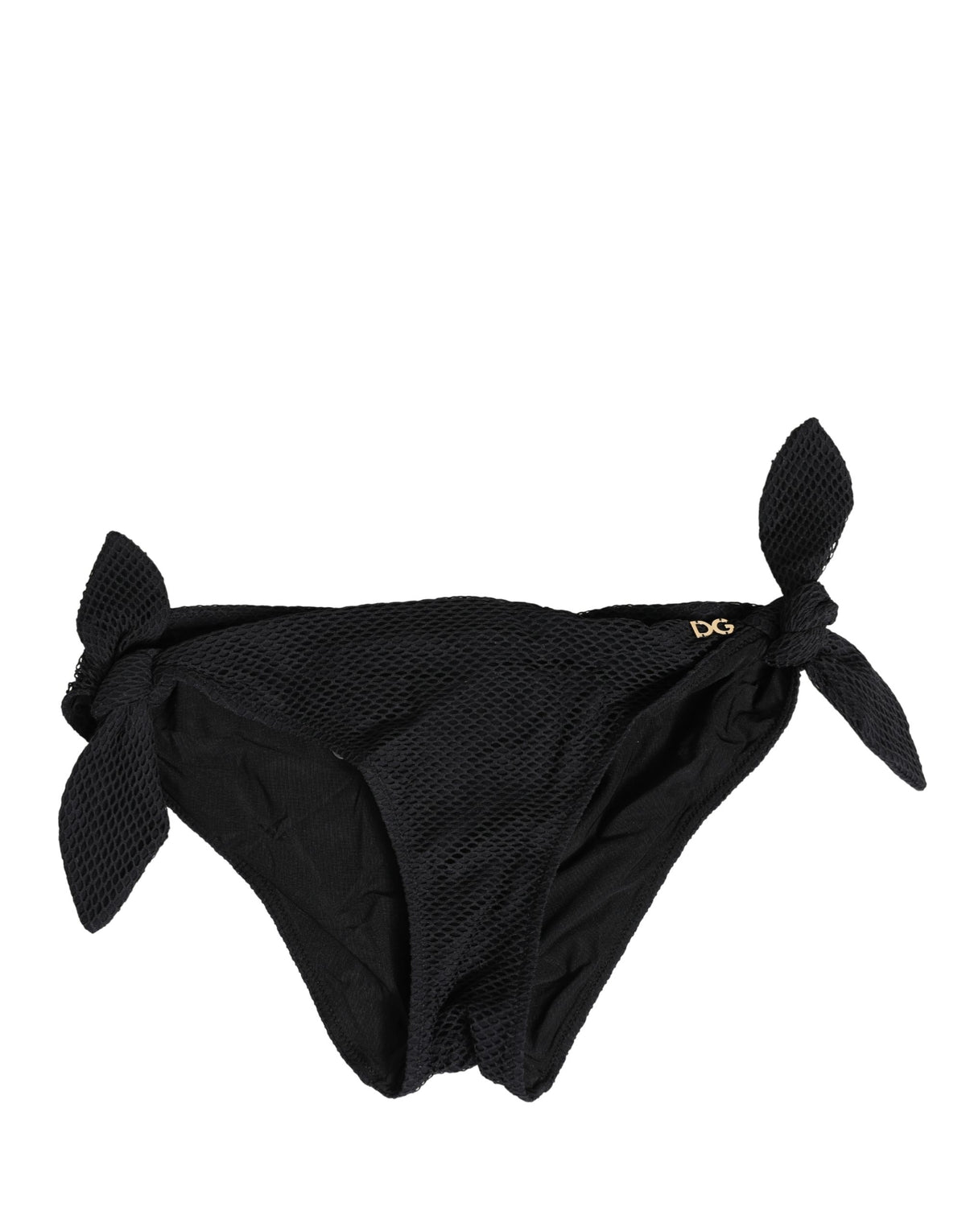 Dolce & Gabbana Women's Low Rise Stretch Nylon Bikini Bottoms - Black Signature