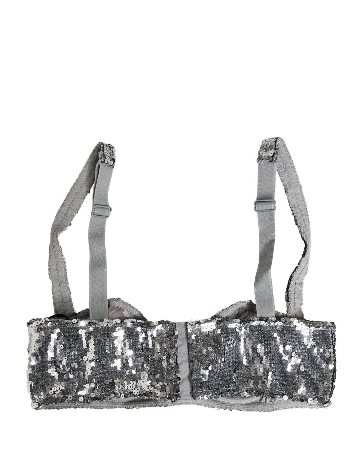 Dolce & Gabbana Women's Nylon & Sequins Bra - Silver