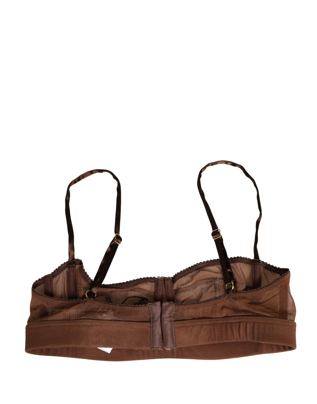 Dolce & Gabbana Women's Nylon Mesh & Silk Bra - Brown
