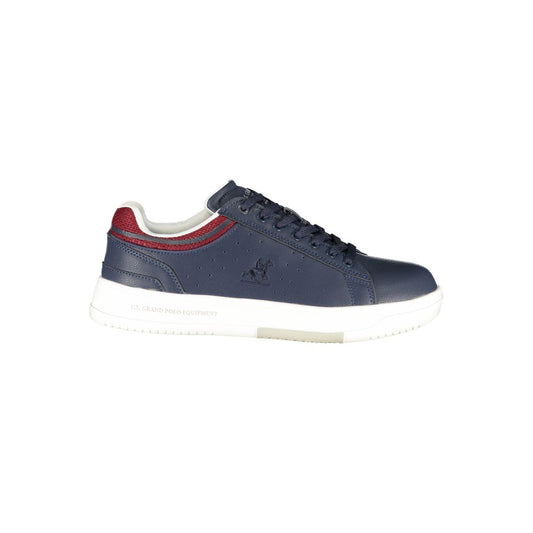 Athletic Sneakers by U.S. Grand Polo for men in polyester & polyurethane blue & print features an stately silhouette, showcasing the signature athletic style of the Aren Men's Athletic Polyester & Polyurethane Sneakers collection with a truly stately finish.