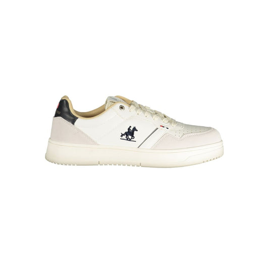 Athletic Sneakers by U.S. Grand Polo for men in canvas polyurethane & polyester black, white & print features an architectural silhouette from the Explore Men's Athletic Canvas Polyurethane & Polyester Sneakers collection, showcasing a architectural athletic style for a architectural look.