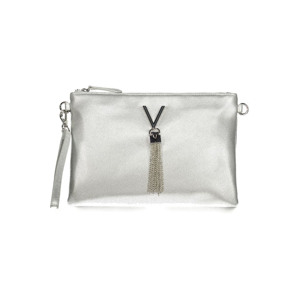 Shoulder Handbag by Mario Valentino for women in polyethylene gray & signature features a exquisite silhouette, showcasing a secure zipper and exquisite internal-pockets with versatile shoulder-strap for a exquisite finish.