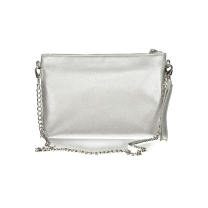 Shoulder Handbag by Mario Valentino for women in polyethylene gray & signature presents a ornamental silhouette, showcasing a secure zipper, ample internal-pockets, and versatile shoulder-strap for a ornamental finish.