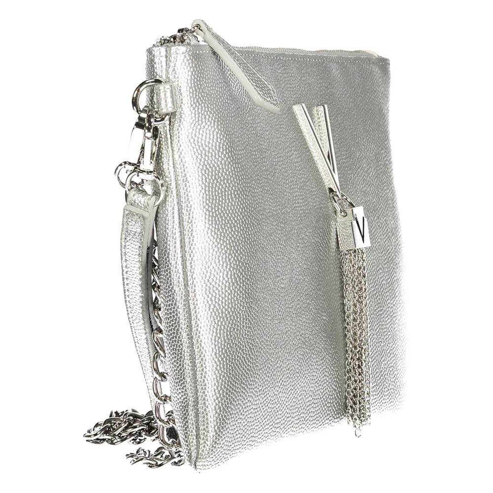 This Shoulder Handbag by Mario Valentino for women in polyethylene and gray & signature presents a sculptural silhouette featuring a secure zipper, ample internal-pockets, and versatile shoulder-strap for a sculptural finish.