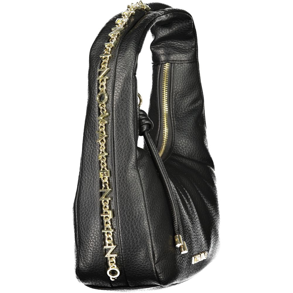 Shoulder Handbag by Mario Valentino for women in polyethylene black & signature features a exquisite silhouette, showcasing a secure zipper and exquisite internal-pockets with versatile shoulder-strap & handle for a exquisite finish.