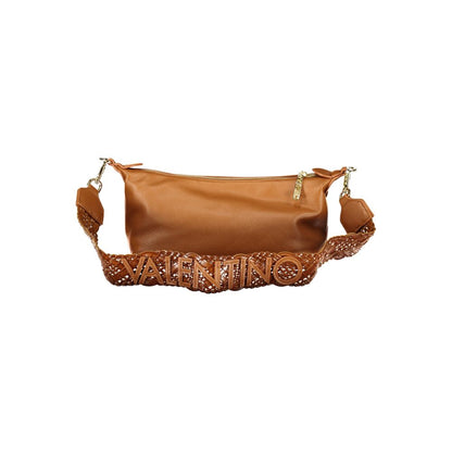 Handbag by Mario Valentino for women in polyethylene brown features a ornamental silhouette, showcasing a secure zipper, ample external-pockets & internal-pockets, and ornamental shoulder-strap, adjustable-strap & handle for a sophisticated look.