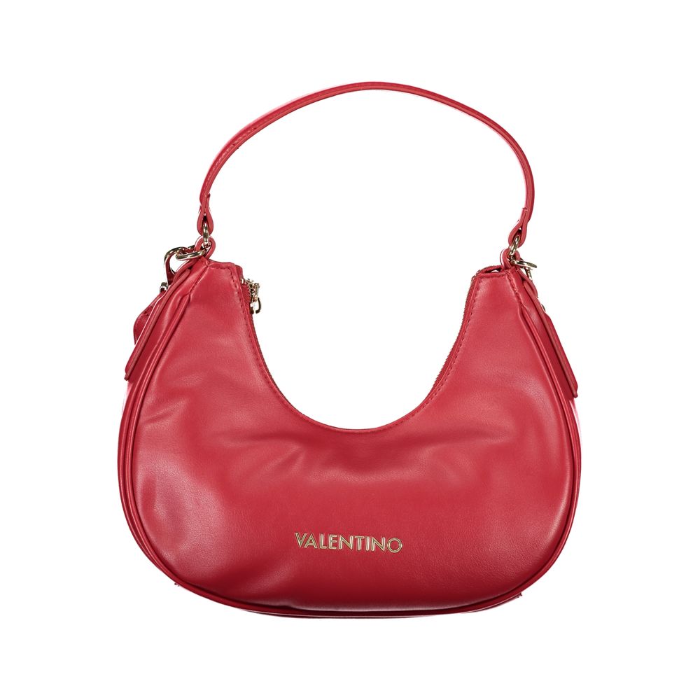 Shoulder Handbag by Mario Valentino for women in polyethylene red presents a ornamental silhouette, showcasing a secure zipper, ample internal-pockets, and versatile shoulder-strap, adjustable-strap & handle for a ornamental finish.