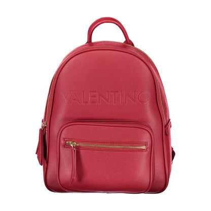 Backpack by Mario Valentino for women in polyethylene red features a architectural Polyethylene Backpack design with a secure zipper, ample built-in-compartments, external-pockets & internal-pockets, and versatile handle, backpack-strap & adjustable-strap for a architectural finish.