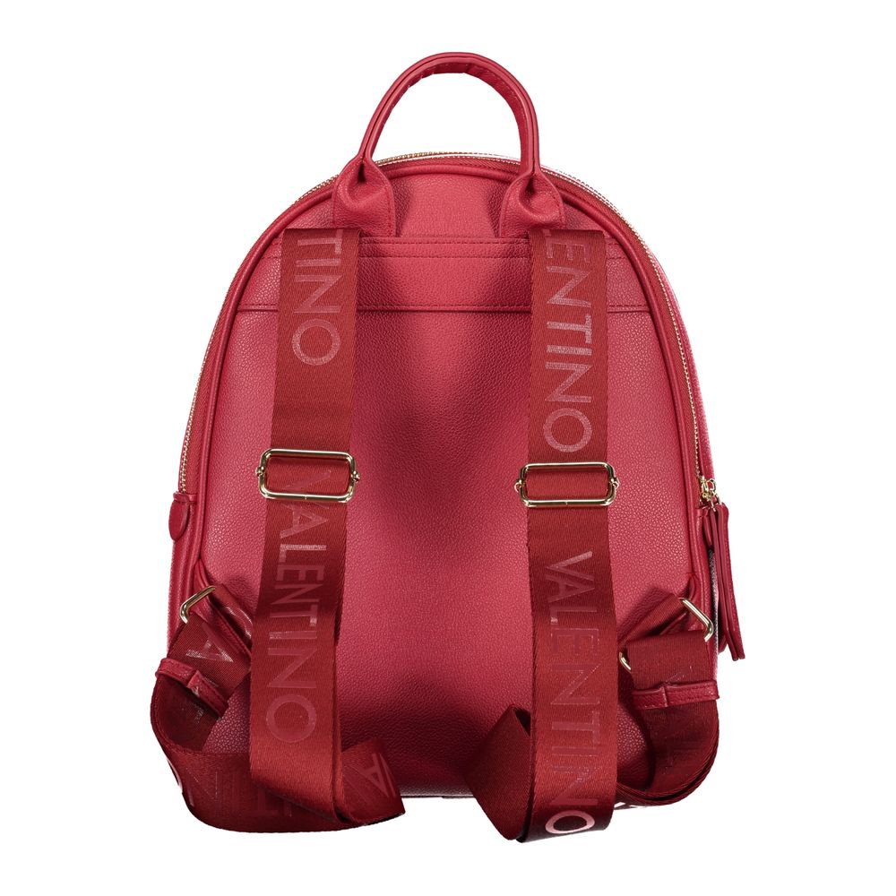 Backpack by Mario Valentino for women in polyethylene red features an stately silhouette from the Polyethylene Backpack range, with a secure zipper, ample built-in-compartments, external-pockets & internal-pockets, and versatile handle, backpack-strap & adjustable-strap.