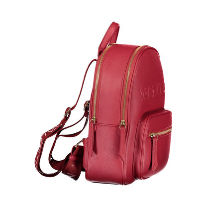 Backpack by Mario Valentino for women in polyethylene red presents a stately Polyethylene Backpack design, showcasing a secure zipper with ample built-in-compartments, external-pockets & internal-pockets and versatile handle, backpack-strap & adjustable-strap for a stately finish.