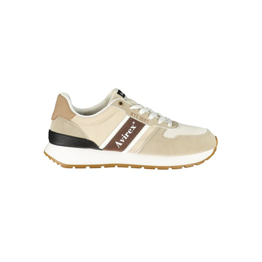 Athletic Sneakers Avirex men polyester & polyurethane beige, brown & print featuring a avant-garde Vivian Men's Athletic Polyester & Polyurethane Sneakers design with a avant-garde athletic style for a refined finish.