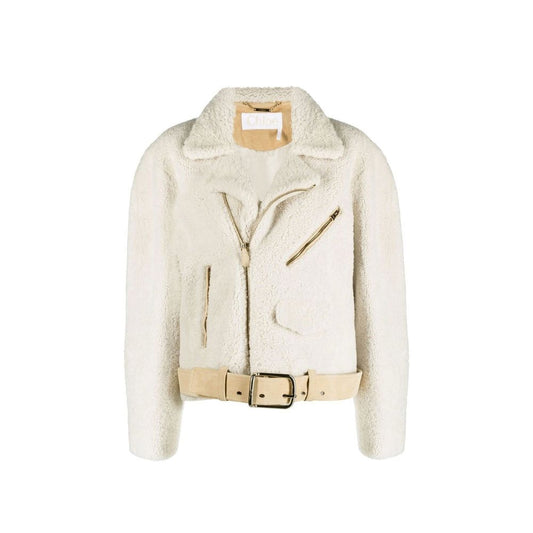 Chloé Beige Polyester Biker Jacket