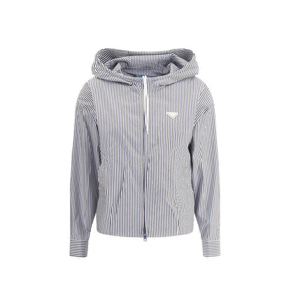 Prada Blue Polyamide Bomber