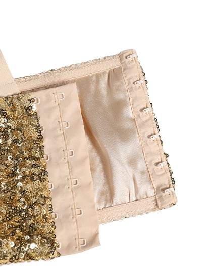 Dolce & Gabbana Women's Silk Nylon & Sequins Bra - Gold