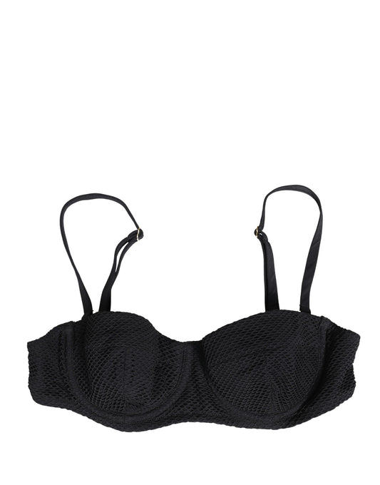 Dolce & Gabbana Black Nylon Padded Balconnet Brassiere Underwear